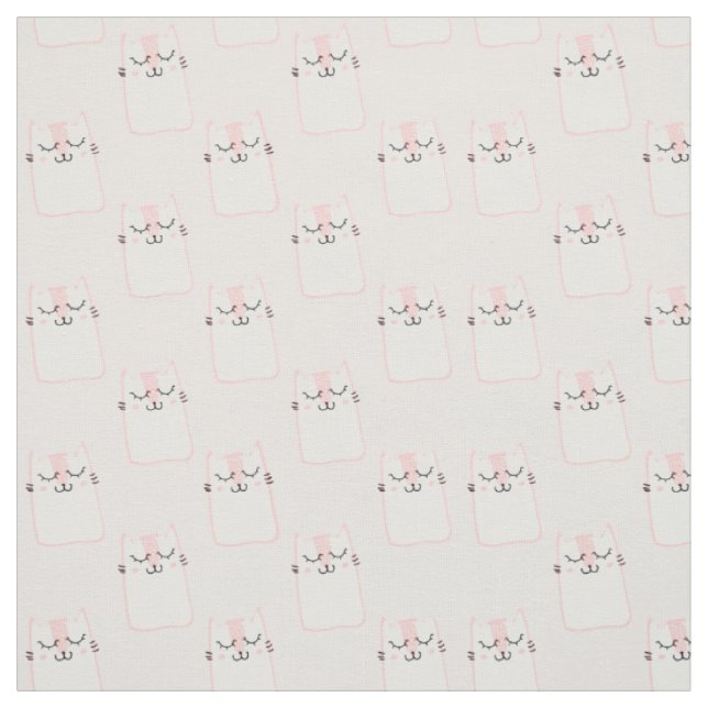 Lekande Cat Fabric Tyg (Provkarta)