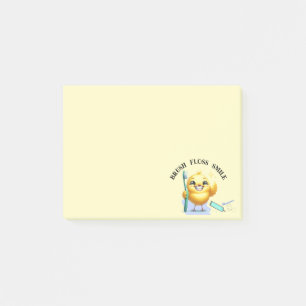 Lekande Chick med dentalt Slogan Post-it Block