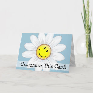 Lekande Daisy Flower Kort