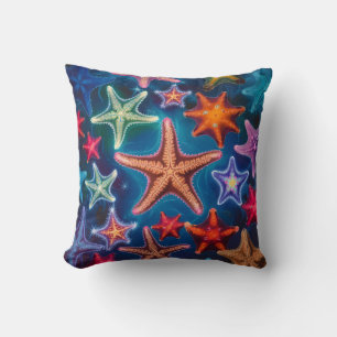 Lekande, färglösa, lilla Starfish i havet Kudde
