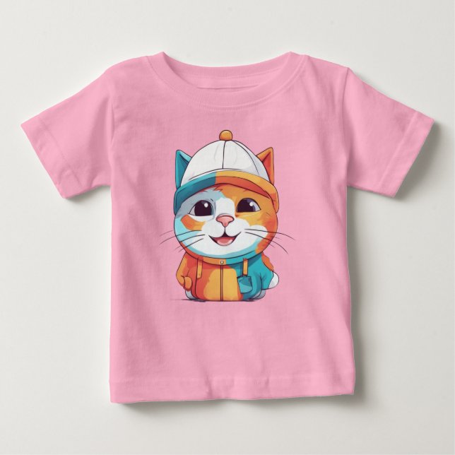 Lekande katt Wearing Hat Clipart-78198 T Shirt (Framsida)