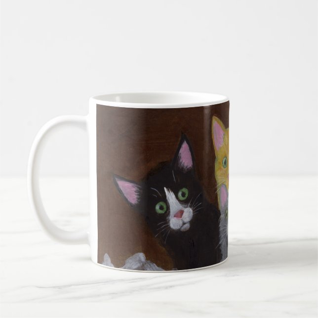 Lekande kattungar kaffemugg (Vänster)