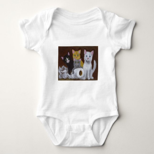 Lekande kattungar t shirt (Framsida)