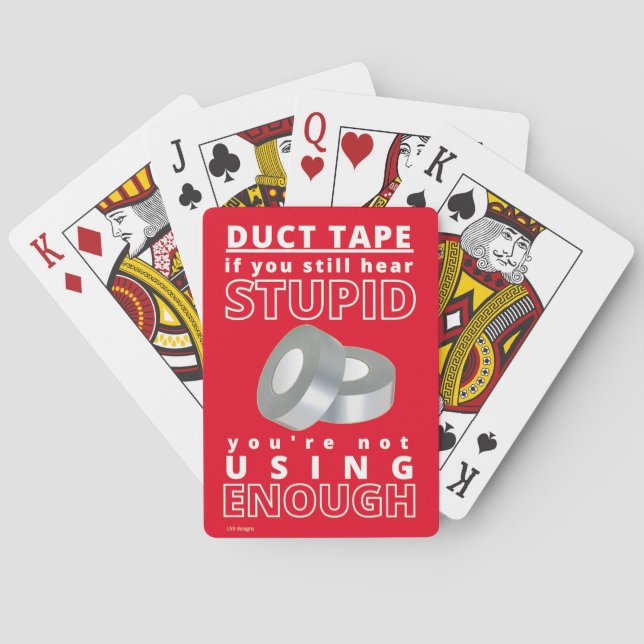 Lekande kort "DUCT TAPE...2" Casinokort (Baksidan)