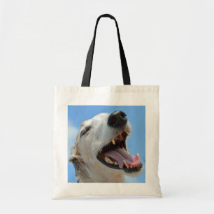 Lekande, Lycklig Greyhound Closeup Tygkasse