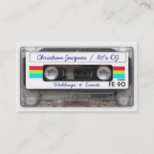 Lekande musikkassettband för coola vintage 80s lus visitkort