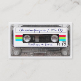 Lekande musikkassettband för coola vintage 80s lus visitkort