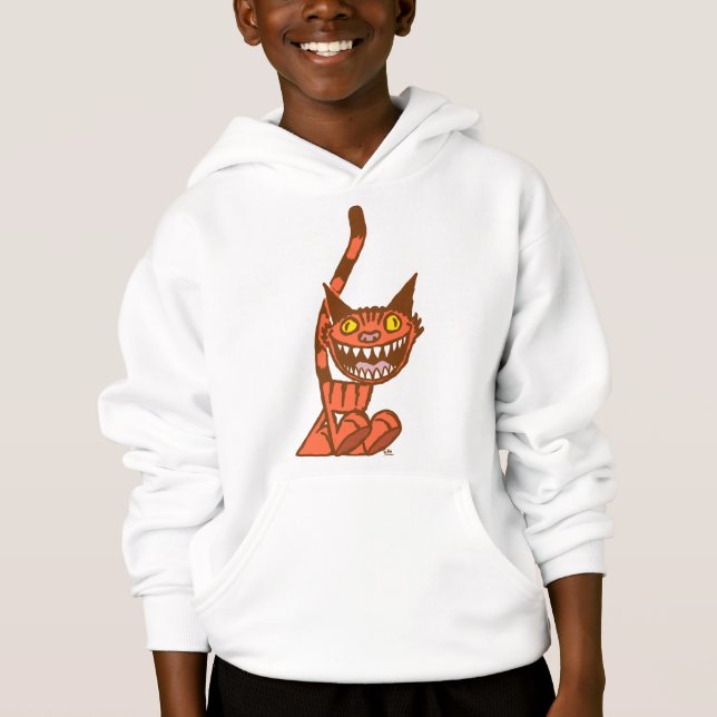 Lekande Orange Kattunge tecknad Barn T-shirt (Framsida)