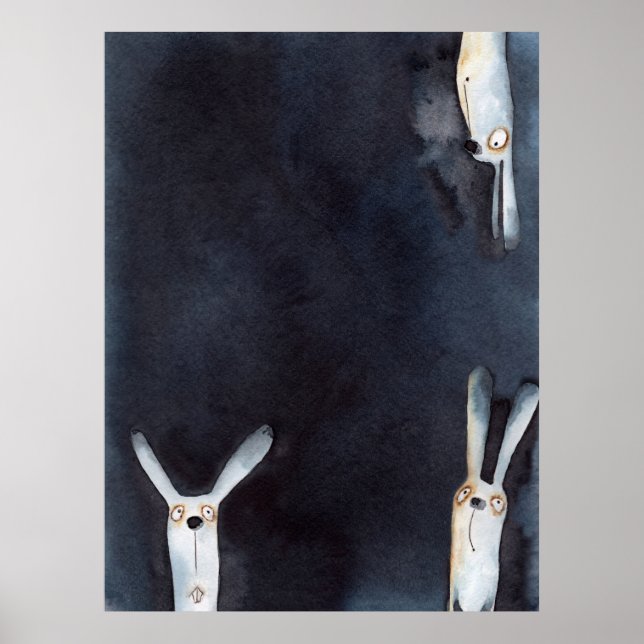 Lekande, roliga vattenfärger ger abstrakt design poster (Framsidan)