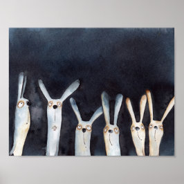 Lekande, roliga vattenfärger ger abstrakt design poster