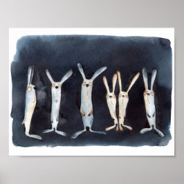 Lekande, roliga vattenfärger ger abstrakt design poster