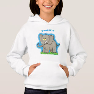 Lekande, roligt elefant med fågel på skräppost tec t shirt
