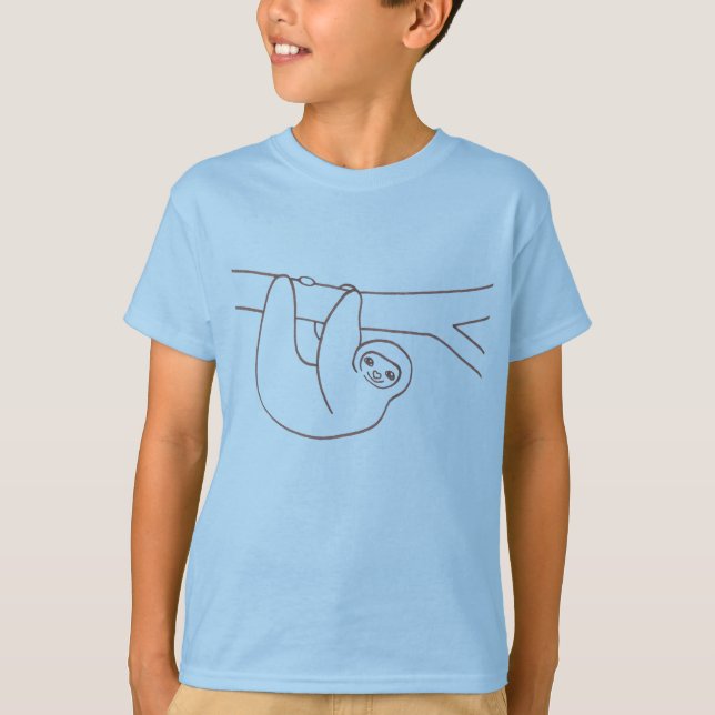 Lekande Sloth Hanging från Träd Tee (Framsida)
