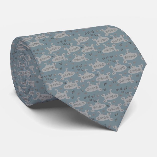 Lekande små Leksak-ubåtar Grått Blue Grönt Slips (Rullad)
