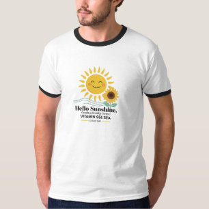 Lekande solsken och solros - Lycklig Kustvibes T Shirt