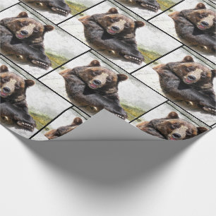 Lekande svart björn presentpapper