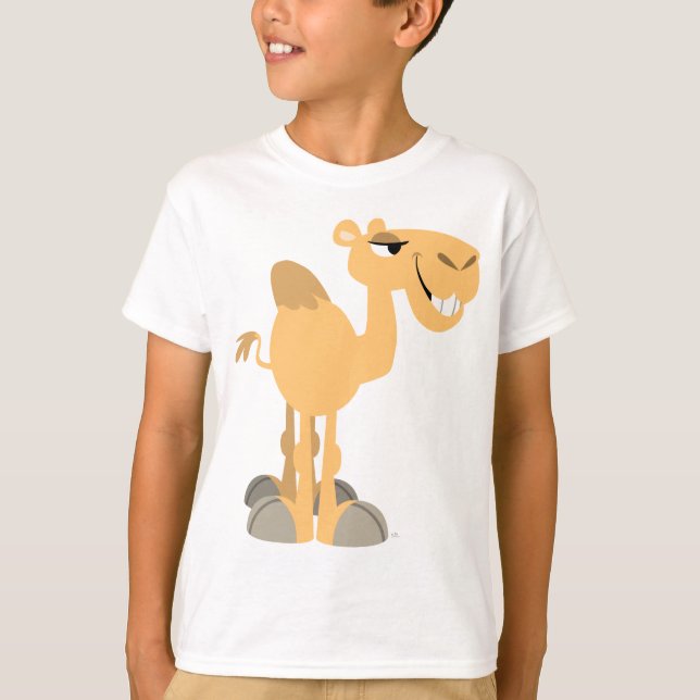 Lekande Tecknad Camel Children T-Shirt (Framsida)