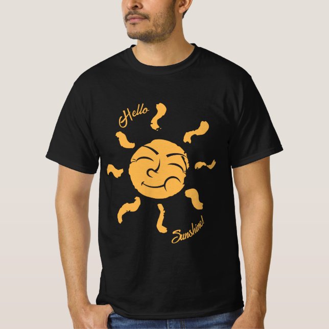 Lekande Tecknad Sunshine T Shirt (Framsida)