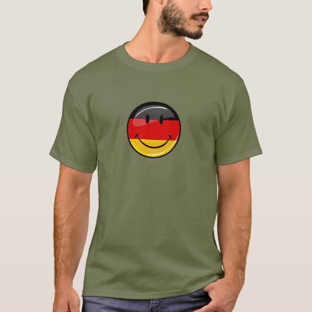 Lekande tysk Flagga Tee Shirt (Framsida)
