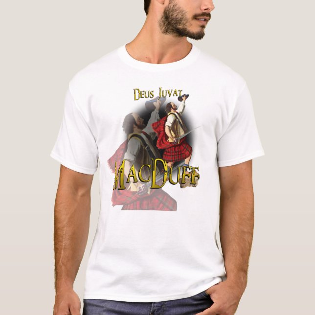 Lekar för klanMacDuff Deus Juvat högland T-shirt (Framsida)
