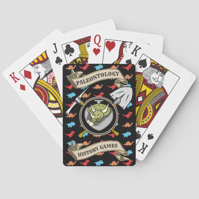Lekar för personligPaleontologyhistoria Casinokort (Baksidan)