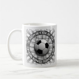 Lekar hellre fotboll kaffemugg