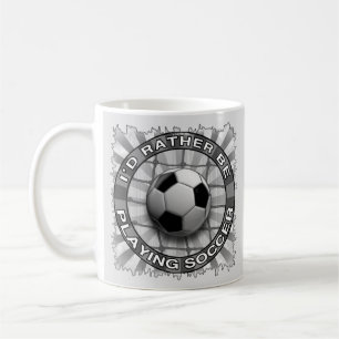 Lekar hellre fotboll kaffemugg