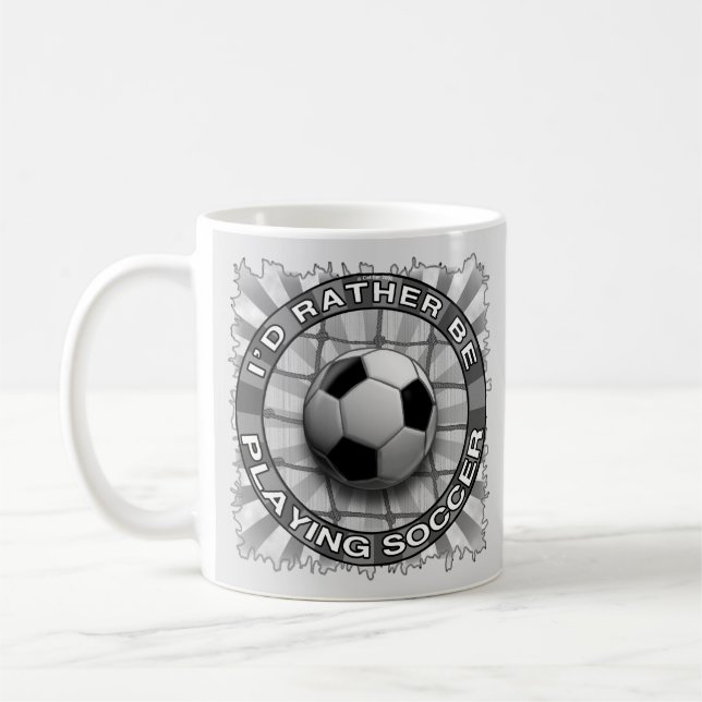 Lekar hellre fotboll  kaffemugg (Vänster)