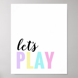 Lekar i Lekrum Pastell Regnbåge Poster