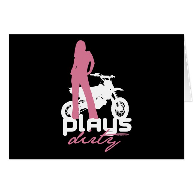 Lekar smutsar ner - flickan hälsningskort (Framsidan Horizontal)