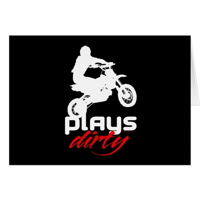 Lekar smutsar ner - grabben hälsningskort (Framsidan Horizontal)