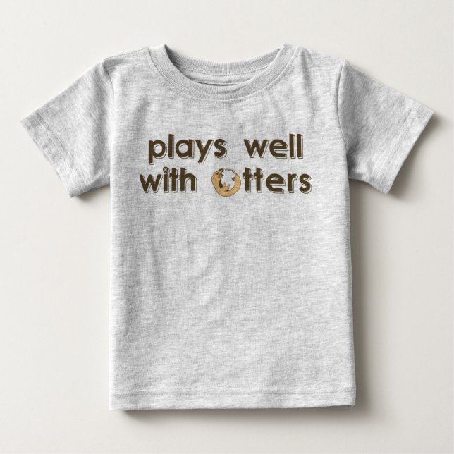 Lekar väller fram med uttrar t-shirt (Framsida)