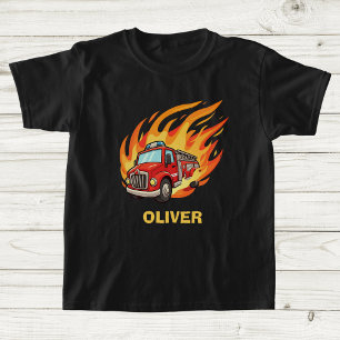 Lekarlastig brandbil omgiven av lågor t shirt