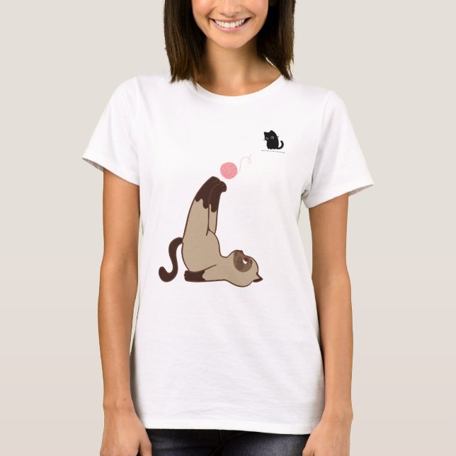 Lekat med garn | Cute Cat Lover T-Shirt (Framsida)