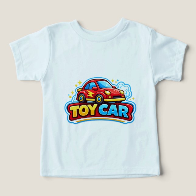 Lekbil kul grafisk t-shirt för barn |  (Design Framsida)