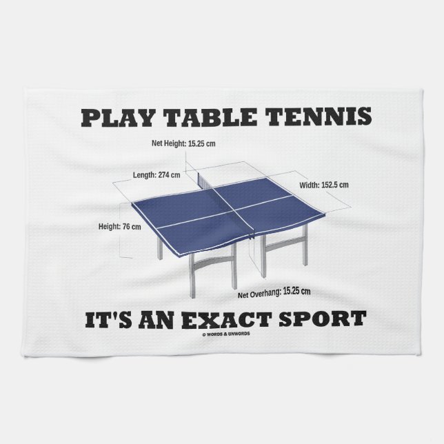 Lekbordtennis är det en avkrävasport (humorn) kökshandduk (Horisontell)