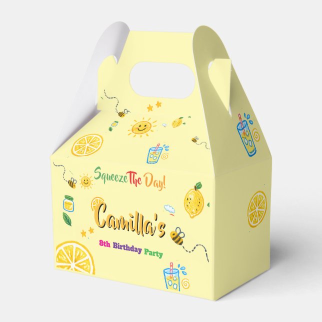 Lekdag Lemon Tema för Barn  Presentaskar (Framsidan Sidan)