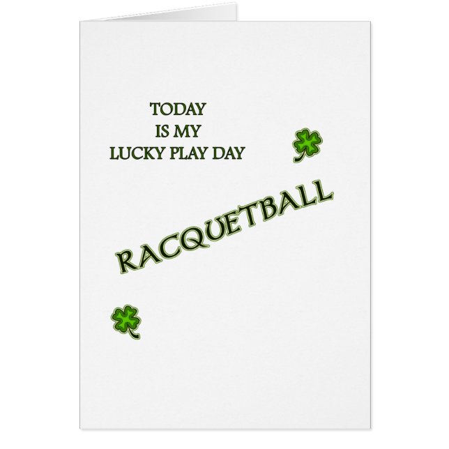 LekdagRacquetball Hälsningskort (Framsidan)