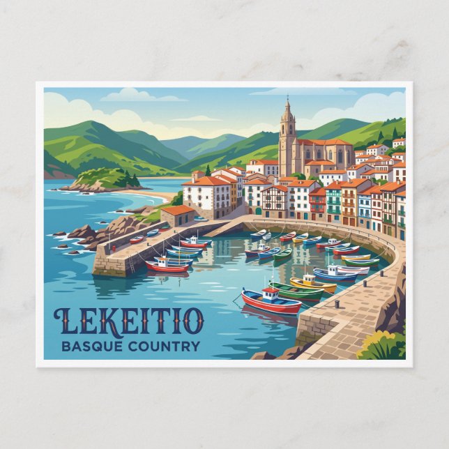 Lekeitio Spanien Vykort (Framsida)