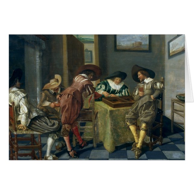 Leken av Backgammon Hälsningskort (Framsidan Horizontal)