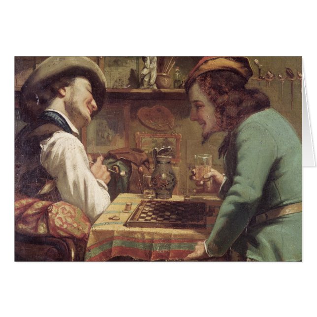 Leken av utkast, 1844 hälsningskort (Framsidan Horizontal)
