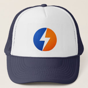 Leken Laddad Bult Logotyp Truckerhatt – Blå & Oran Keps