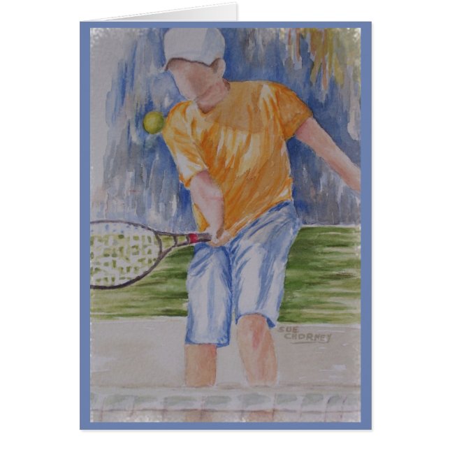 LEKEN PEKAR - TENNISMATCHEN HÄLSNINGSKORT (Framsidan)