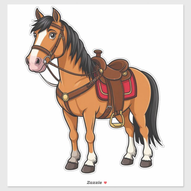 🐴 Leken Ridhäst Saddel Dekal För Barn 🐴 (Ark)