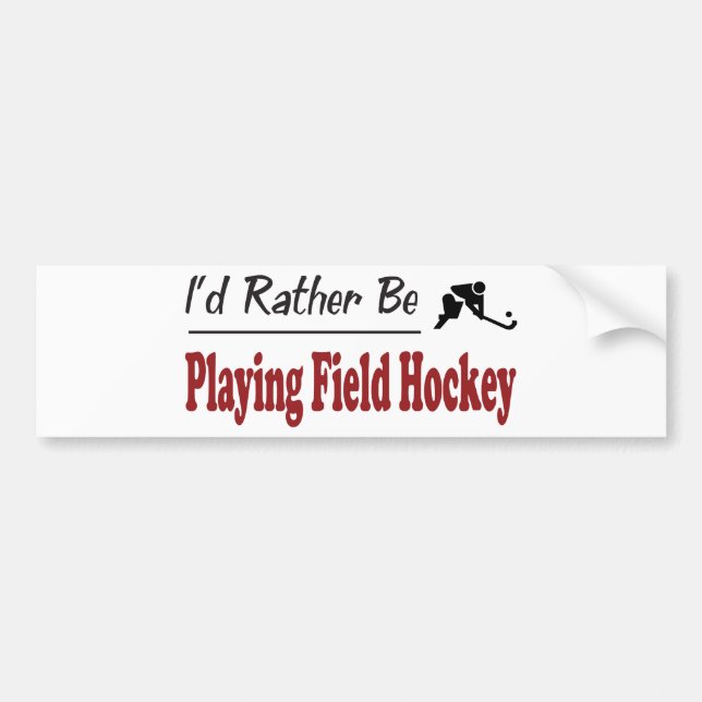 Leker ganska landhockey bildekal (Framsidan)