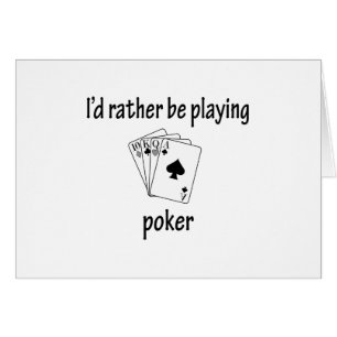 Leker ganska poker hälsningskort