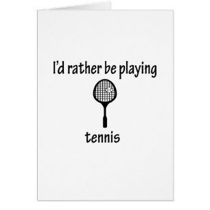 Leker ganska tennis hälsningskort