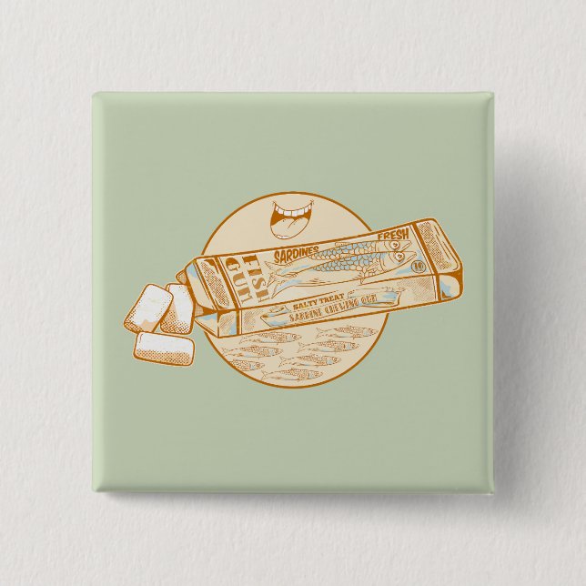 Lekfisk av smidda tuggummi knapp (Framsida)