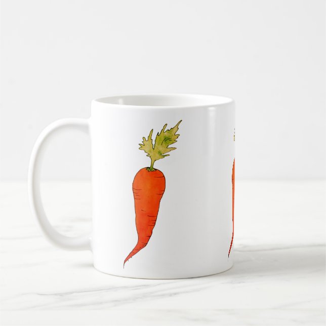 Lekfull akvarell morot kaffemugg (Vänster)