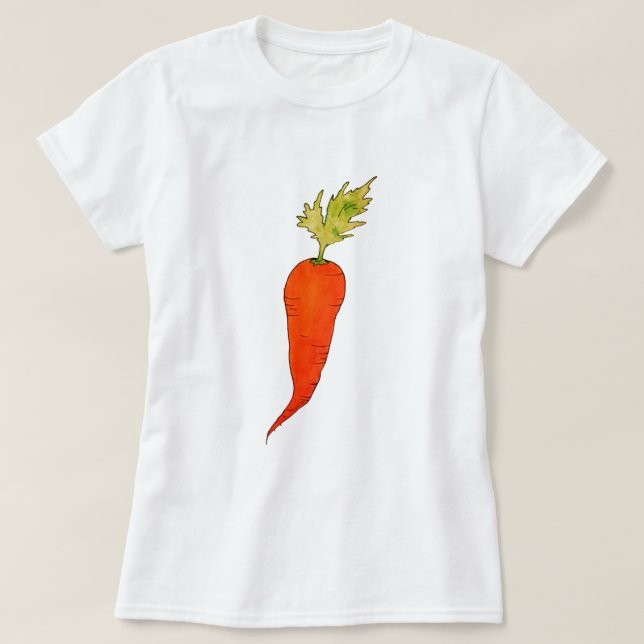 Lekfull akvarell morot t shirt (Design framsida)